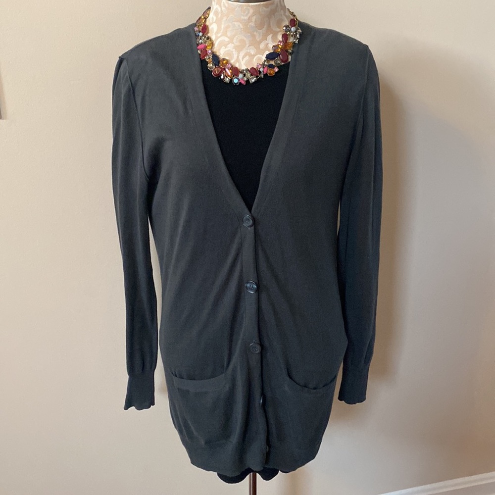 J.Crew Charcoal Gray Cardigan